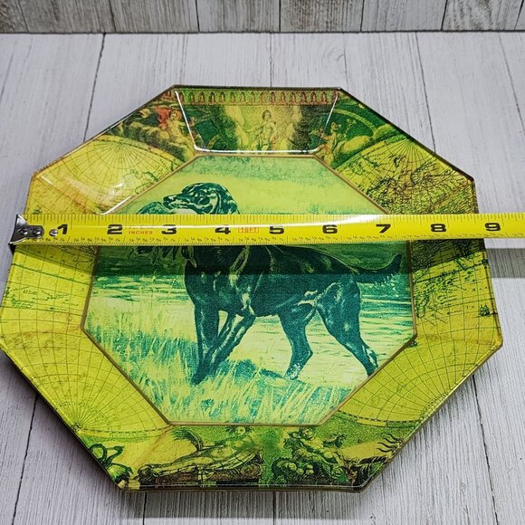 Marye Kelley Decoupage Octagon Collector Plate Block Island - Houston Signed - Picture 6 of 6